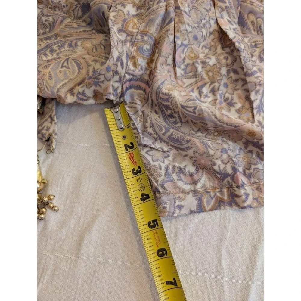 Junglee Billee Paisley Print Tie Waist Shorts S/M With Tassel Detail Boho‎ Chic